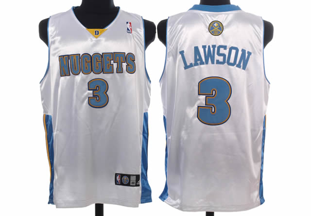 NBA Denver Nuggets 3 Ty Lawson Authentic White Jersey